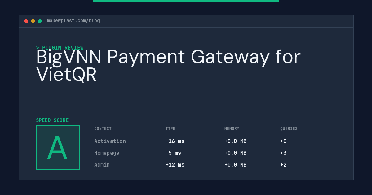 BigVNN Payment Gateway for VietQR - MakeWPFast