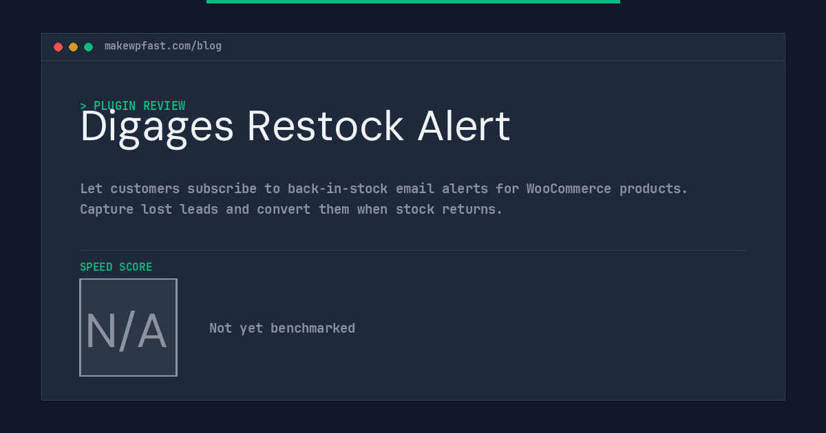 Digages Restock Alert - MakeWPFast