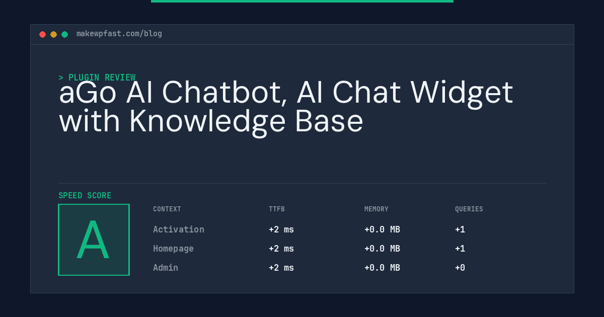 aGo AI Chatbot, AI Chat Widget with Knowledge Base - MakeWPFast