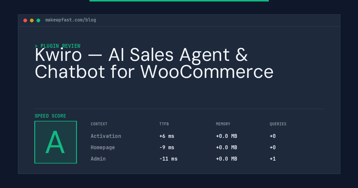 Kwiro — AI Sales Agent & Chatbot for WooCommerce - MakeWPFast
