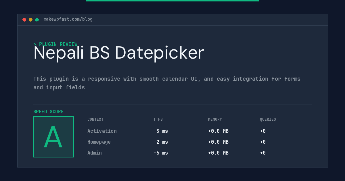 Nepali BS Datepicker - MakeWPFast