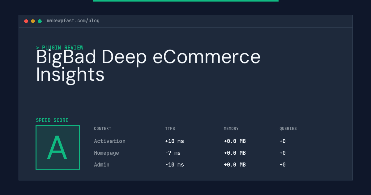 BigBad Deep eCommerce Insights - MakeWPFast