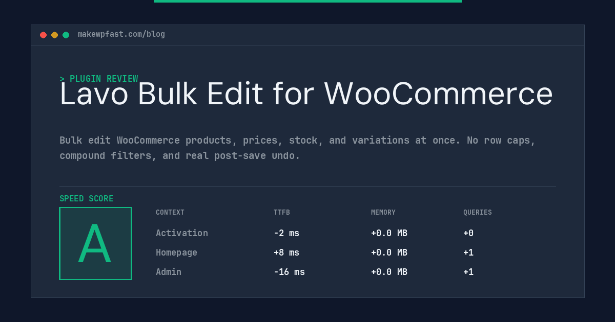 Lavo Bulk Edit for WooCommerce - MakeWPFast