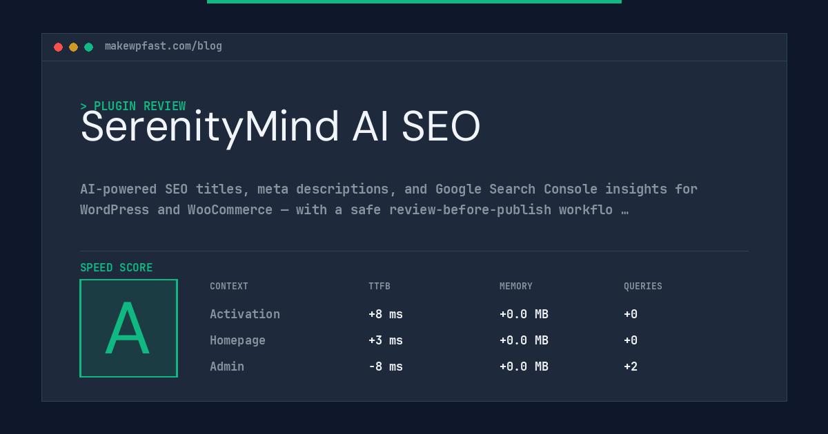 SerenityMind AI SEO - MakeWPFast