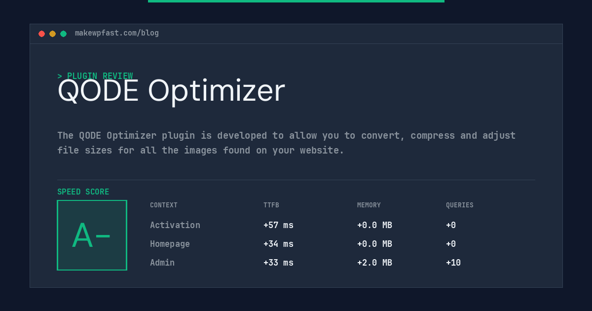QODE Optimizer - MakeWPFast