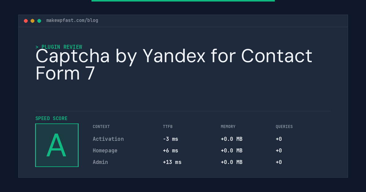 Captcha by Yandex for Contact Form 7 - MakeWPFast