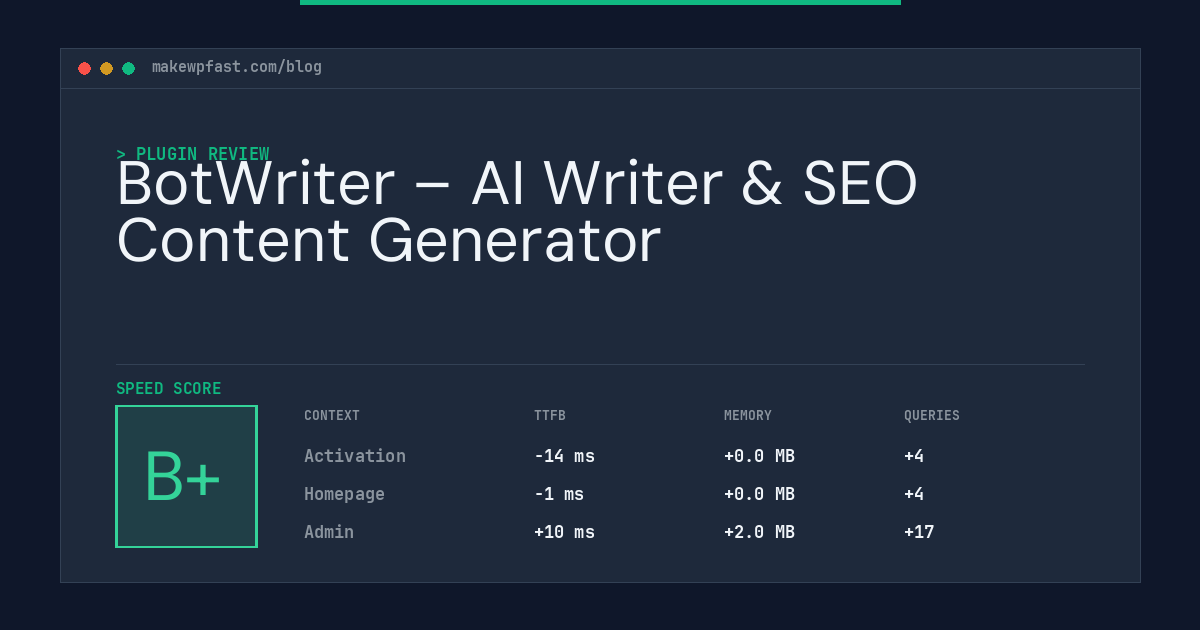 BotWriter – AI Writer & SEO Content Generator - MakeWPFast