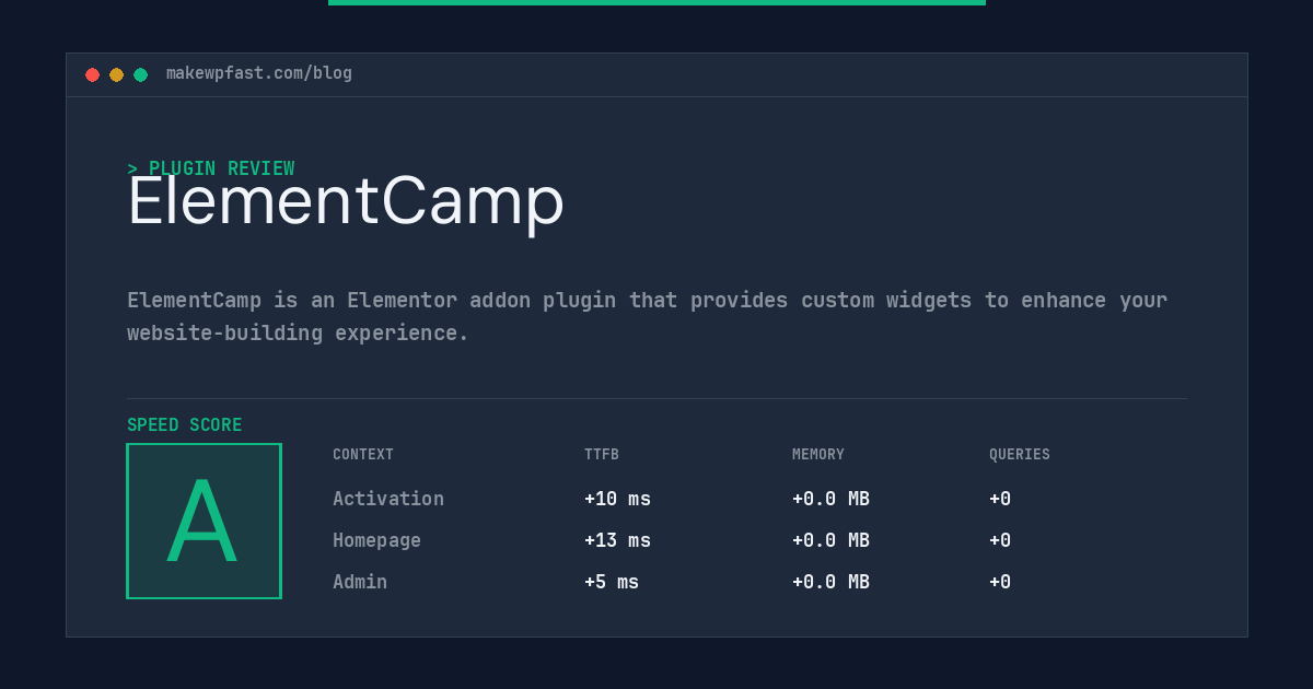 ElementCamp - MakeWPFast