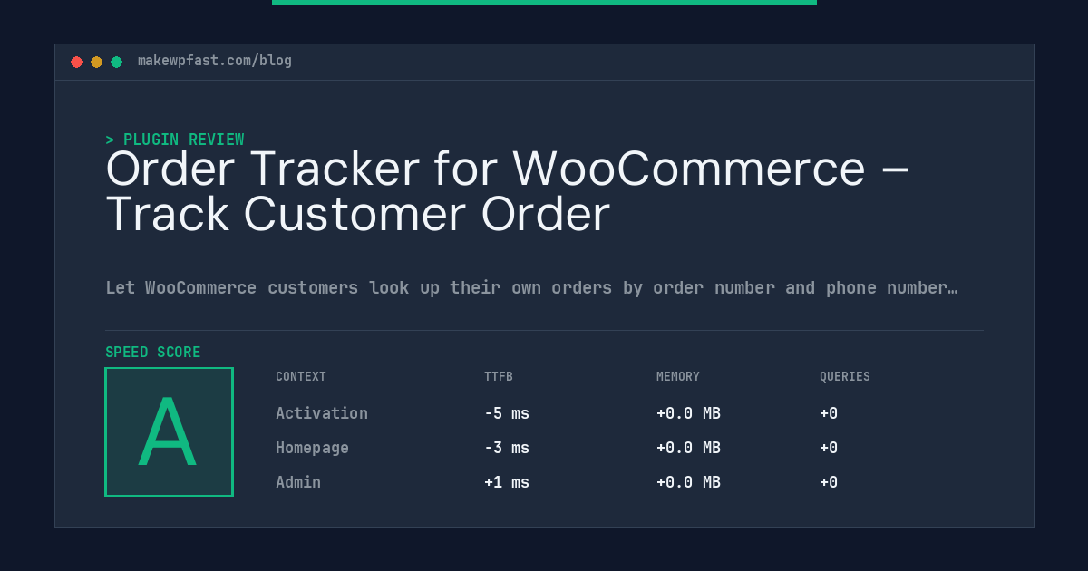 Order Tracker for WooCommerce – Track Customer Order - MakeWPFast
