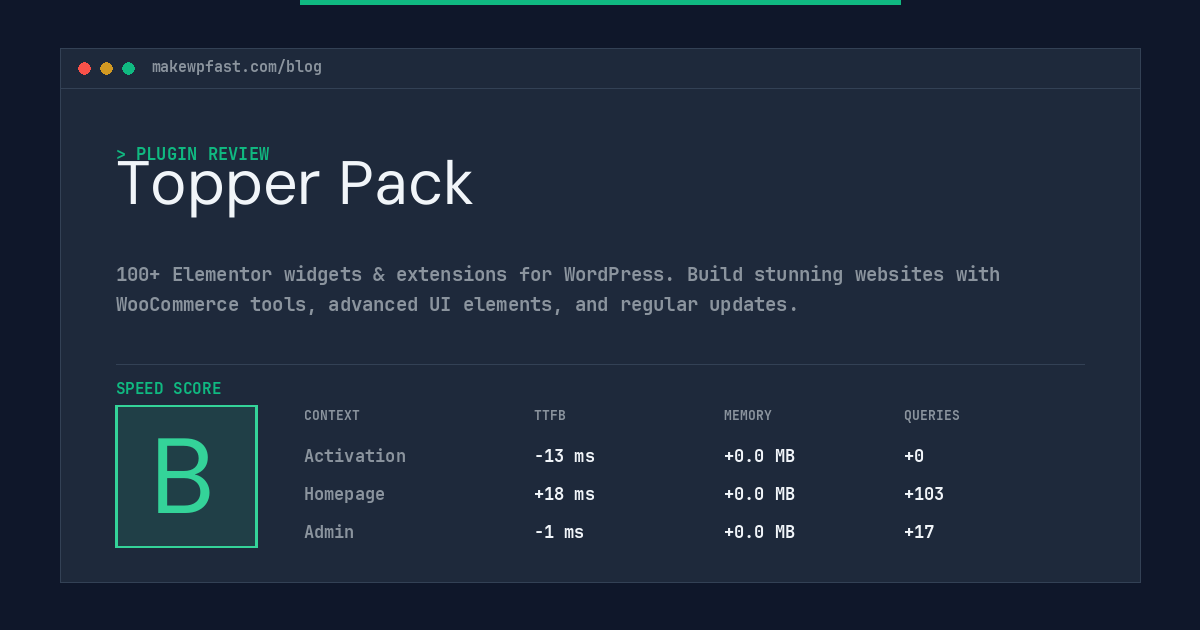 Topper Pack - MakeWPFast