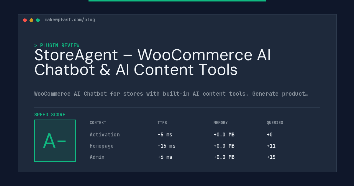 StoreAgent – WooCommerce AI Chatbot & AI Content Tools - MakeWPFast