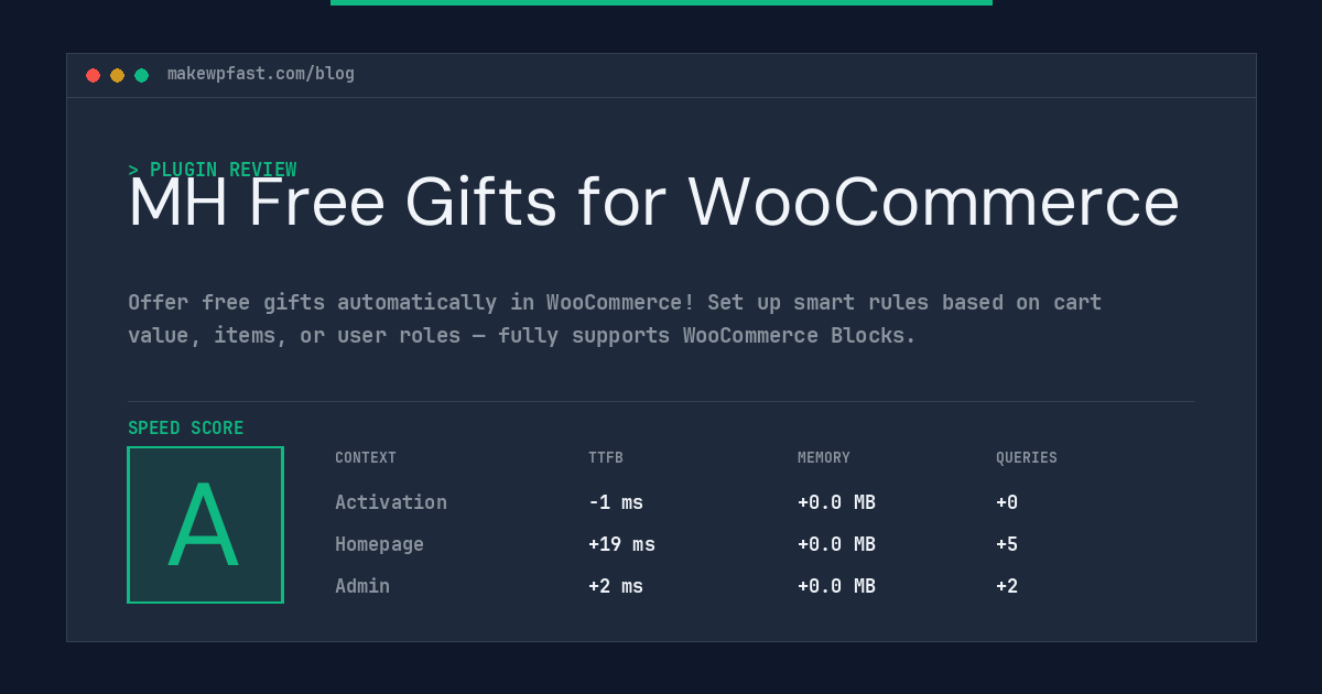 MH Free Gifts for WooCommerce - MakeWPFast