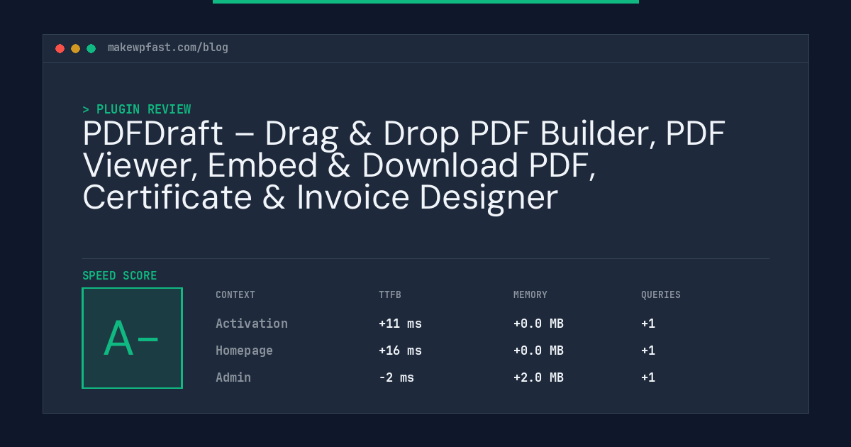 PDFDraft – Drag & Drop PDF Builder, PDF Viewer, Embed & Download PDF, Certificate & Invoice Designer - MakeWPFast