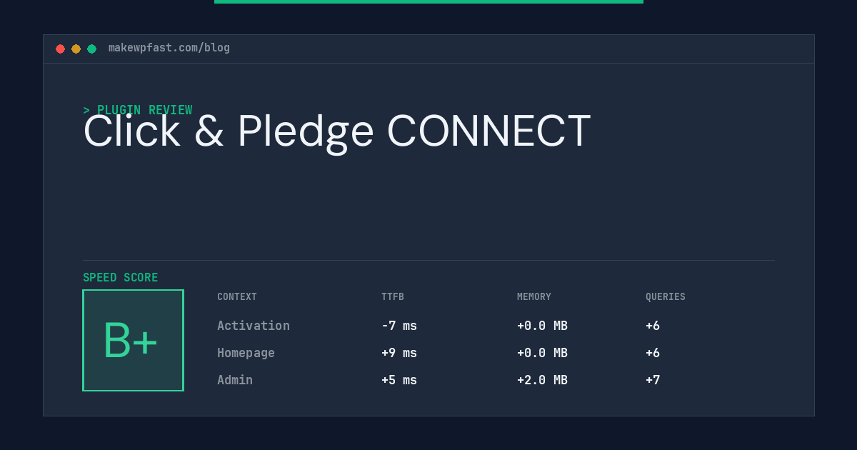 Click & Pledge CONNECT - MakeWPFast