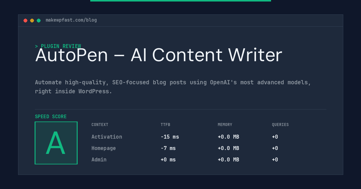 AutoPen – AI Content Writer - MakeWPFast