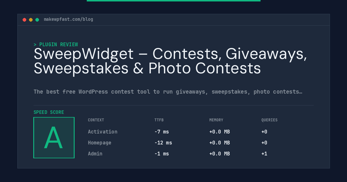 SweepWidget – Contests, Giveaways, Sweepstakes & Photo Contests - MakeWPFast