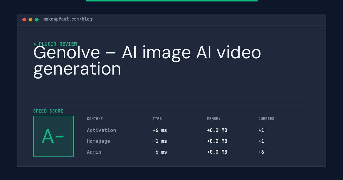 Genolve – AI image AI video generation - MakeWPFast
