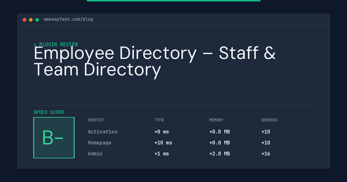 Employee Directory – Staff & Team Directory - MakeWPFast