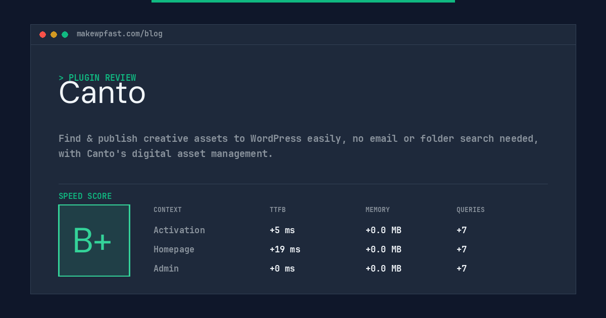 Canto - MakeWPFast