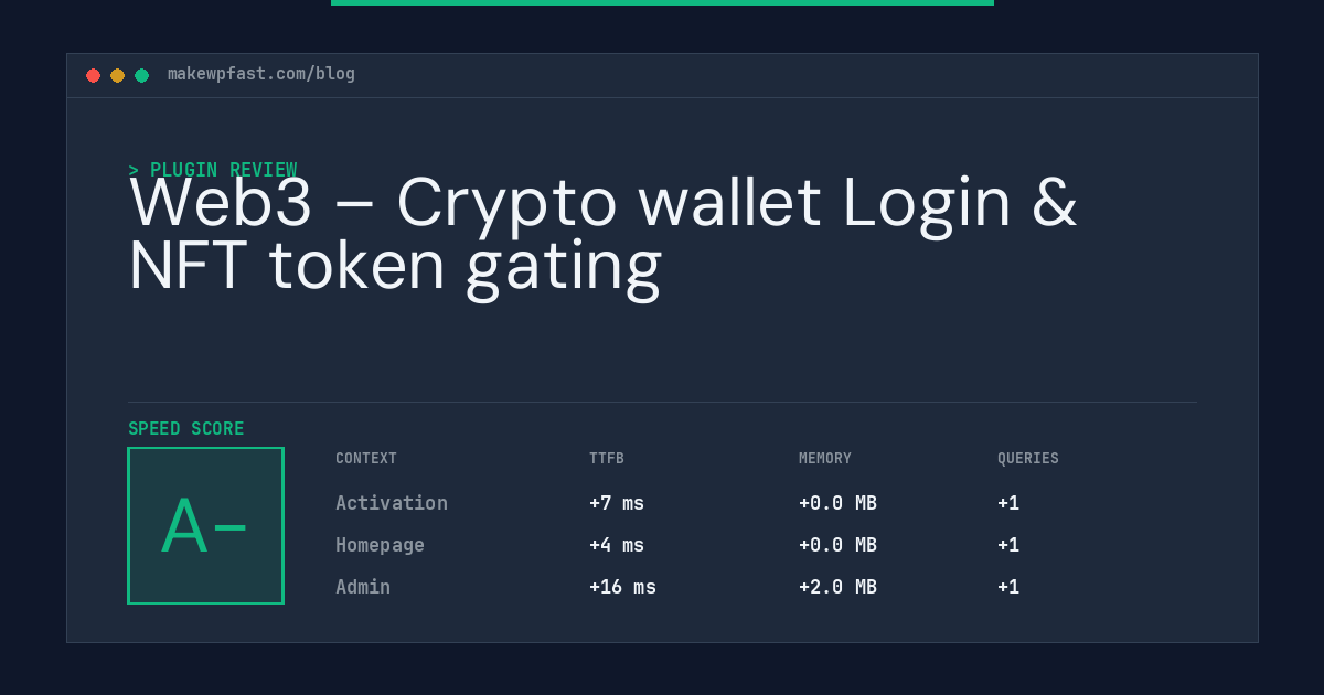 Web3 – Crypto wallet Login & NFT token gating - MakeWPFast