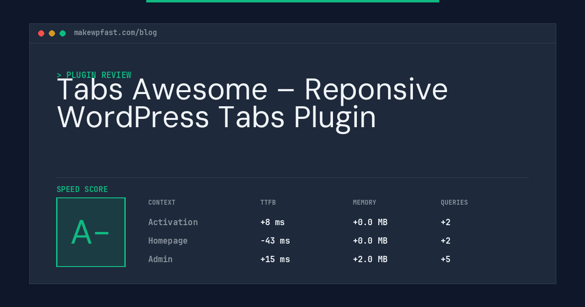 Tabs Awesome – Reponsive WordPress Tabs Plugin - MakeWPFast