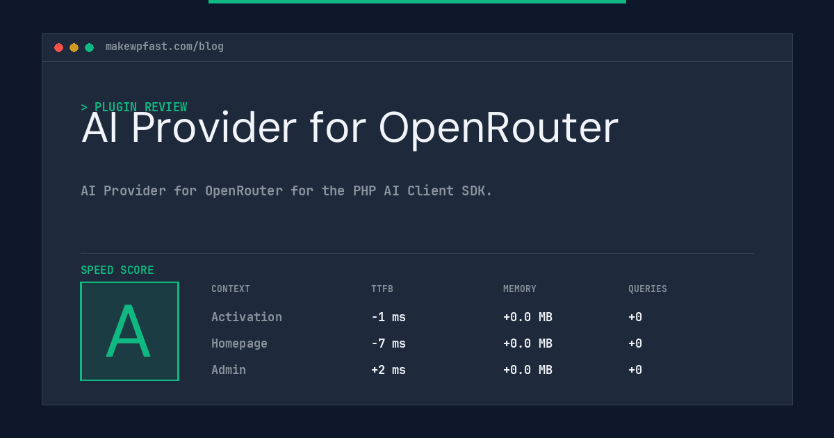 AI Provider for OpenRouter - MakeWPFast