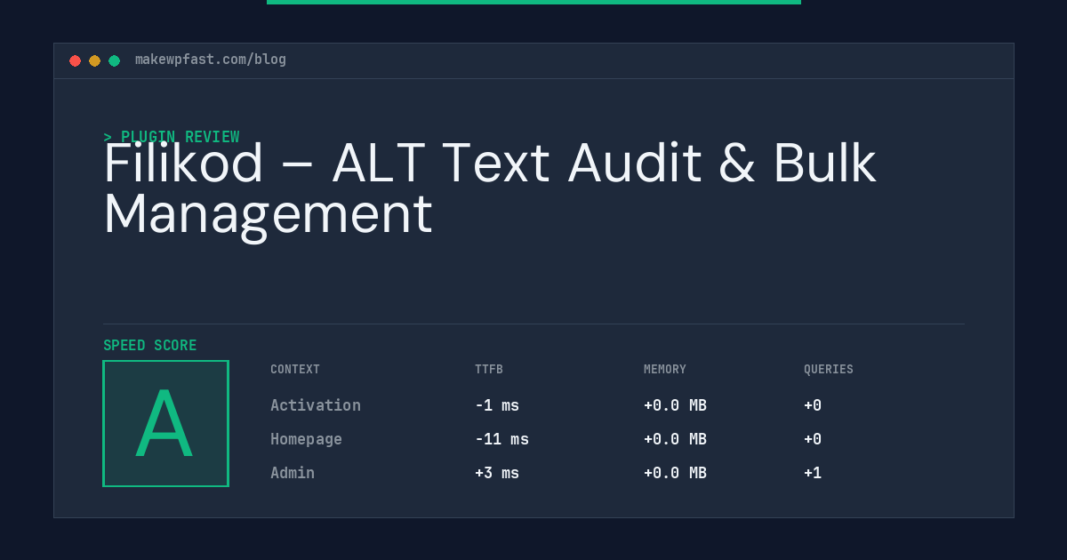 Filikod – ALT Text Audit & Bulk Management - MakeWPFast