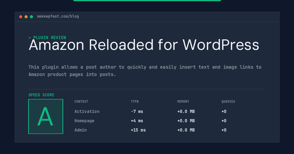 Amazon Reloaded for WordPress - MakeWPFast