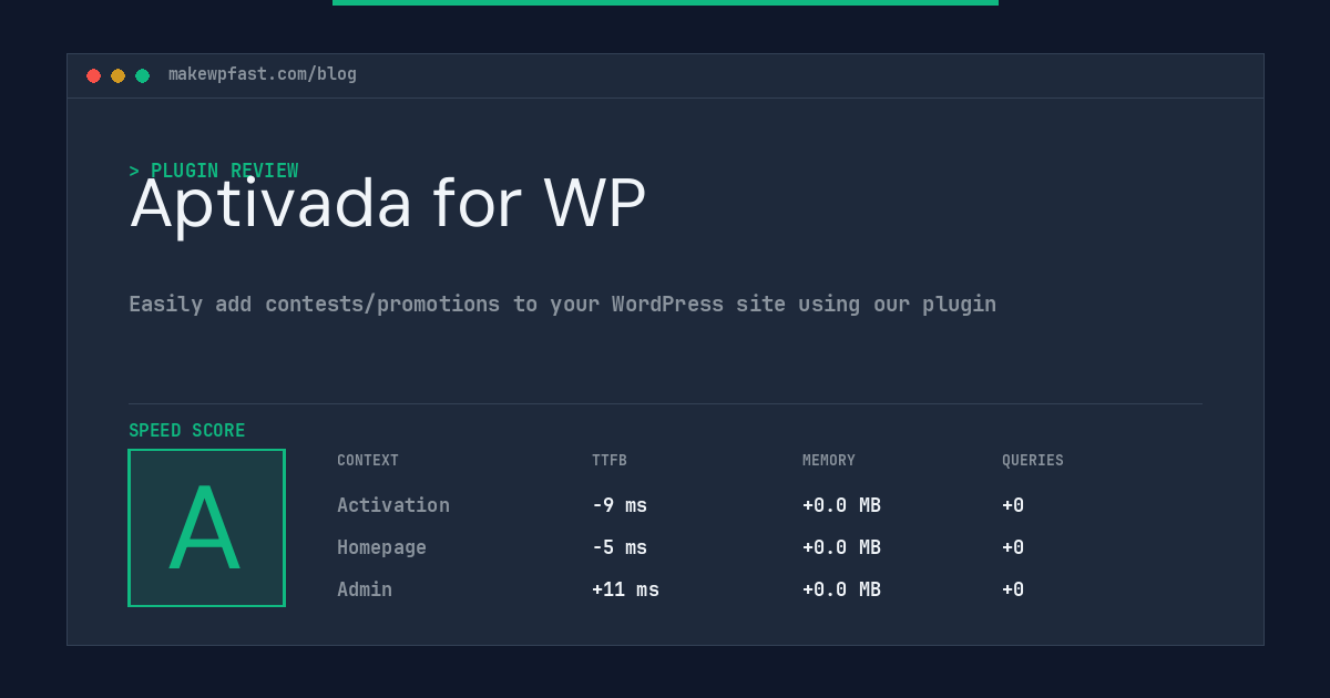 Aptivada for WP - MakeWPFast
