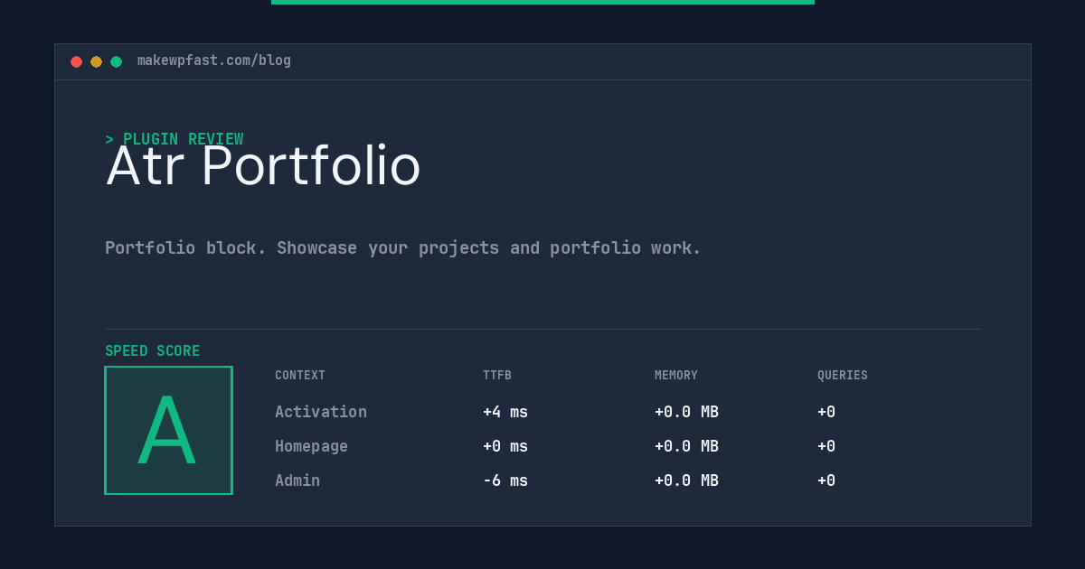 Atr Portfolio - MakeWPFast