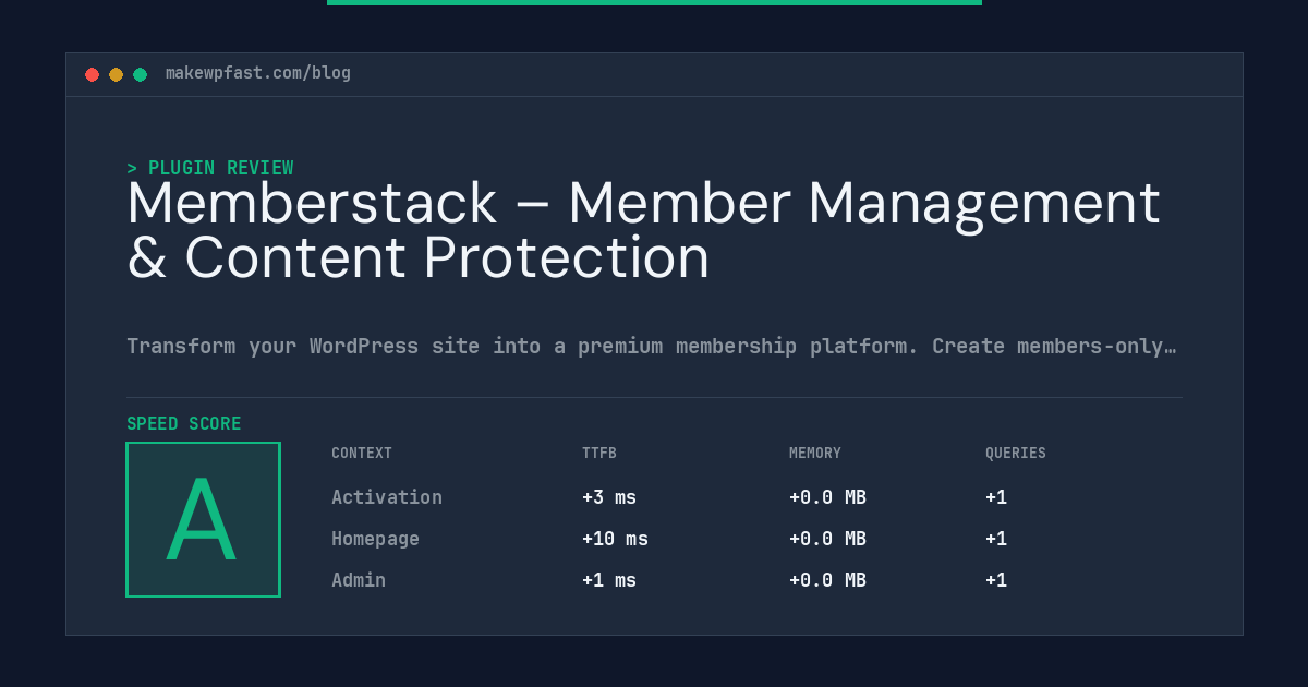 Memberstack – Member Management & Content Protection - MakeWPFast