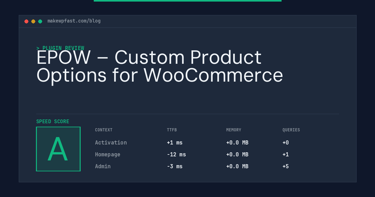 EPOW – Custom Product Options for WooCommerce - MakeWPFast