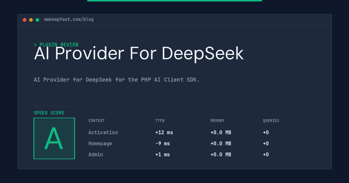 AI Provider For DeepSeek - MakeWPFast