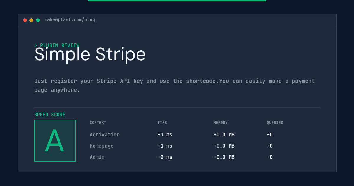 Simple Stripe - MakeWPFast
