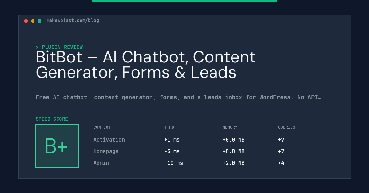 BitBot – AI Chatbot, Content Generator, Forms & Leads - MakeWPFast