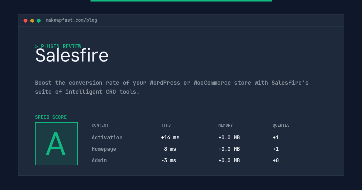 Salesfire - MakeWPFast