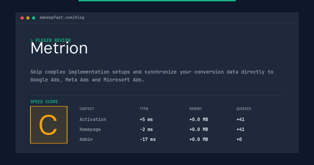 Metrion - MakeWPFast