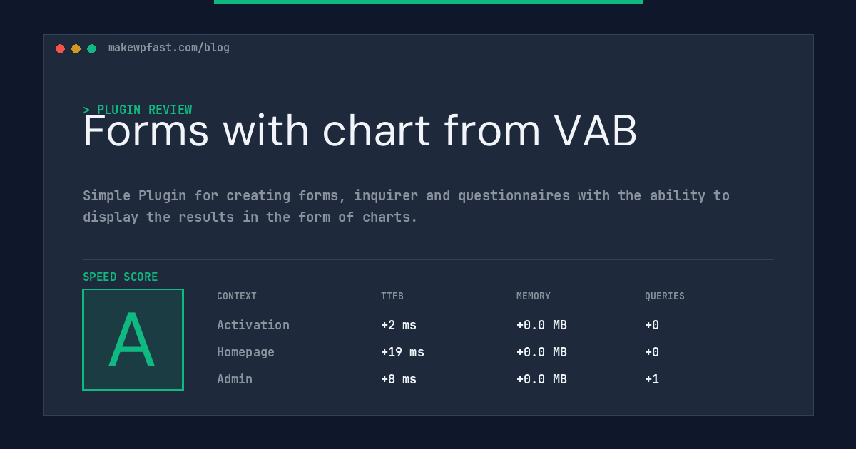 Forms with chart from VAB - MakeWPFast