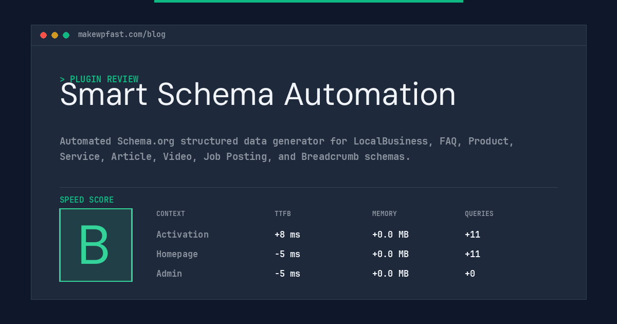 Smart Schema Automation - MakeWPFast