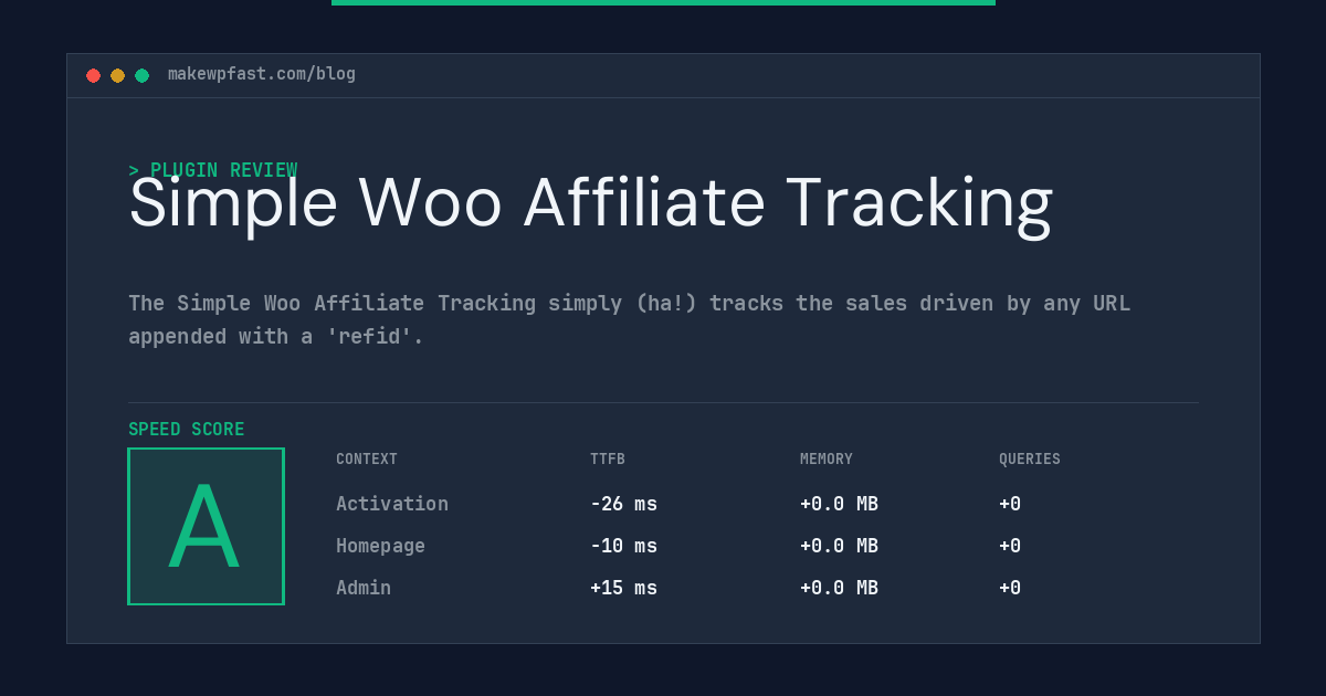 Simple Woo Affiliate Tracking - MakeWPFast