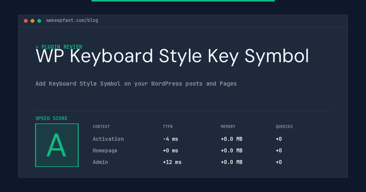 WP Keyboard Style Key Symbol - MakeWPFast