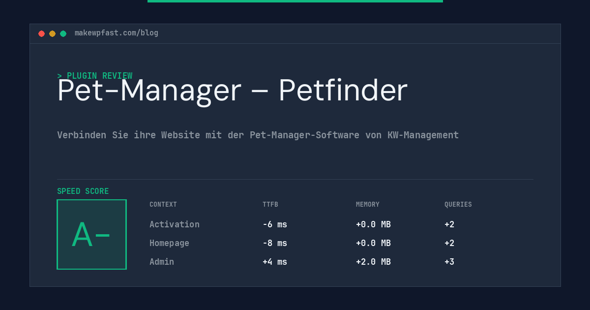 Pet-Manager – Petfinder - MakeWPFast