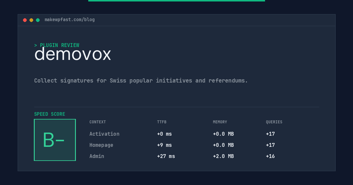 demovox - MakeWPFast