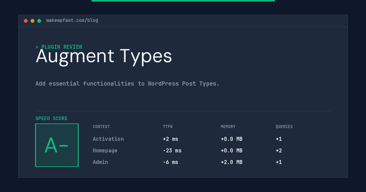 Augment Types - MakeWPFast