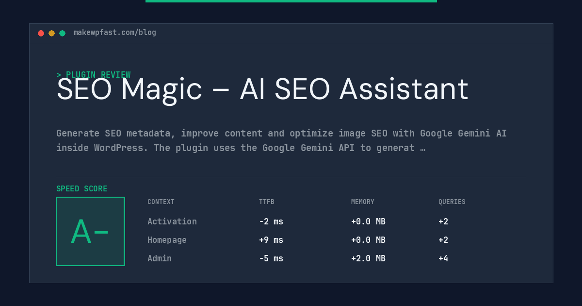 SEO Magic – AI SEO Assistant - MakeWPFast