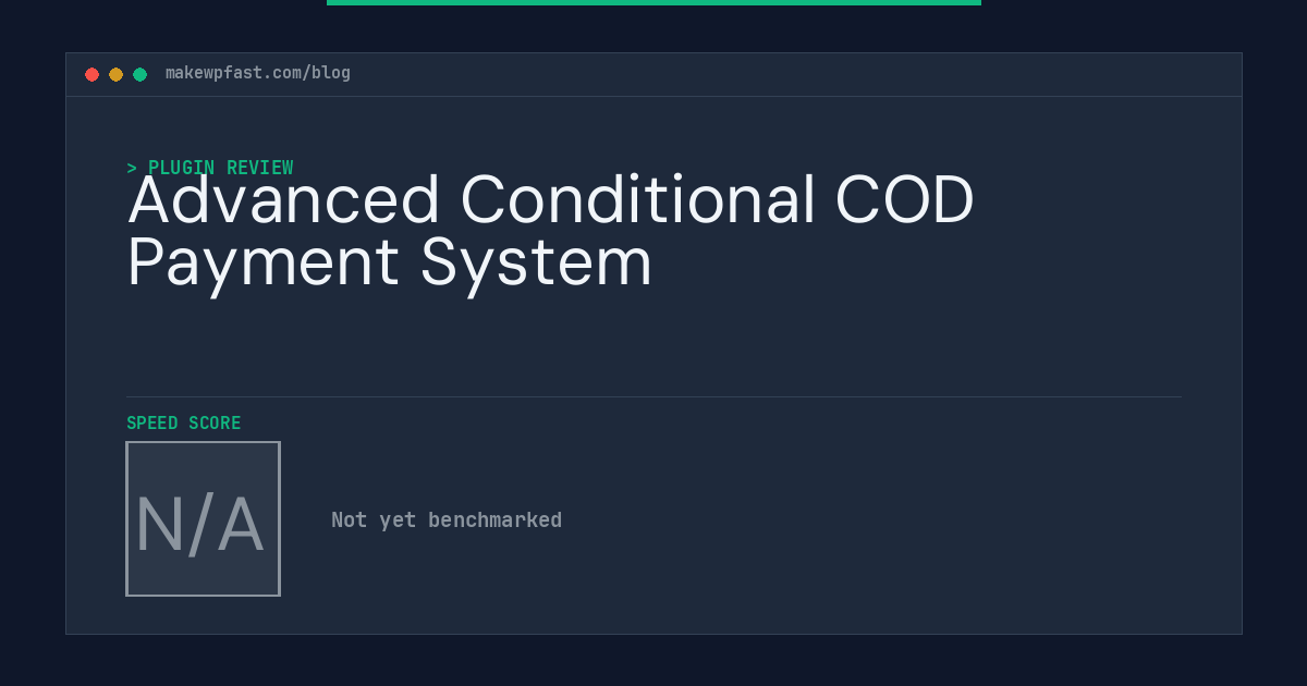 Advanced Conditional COD Payment System - MakeWPFast