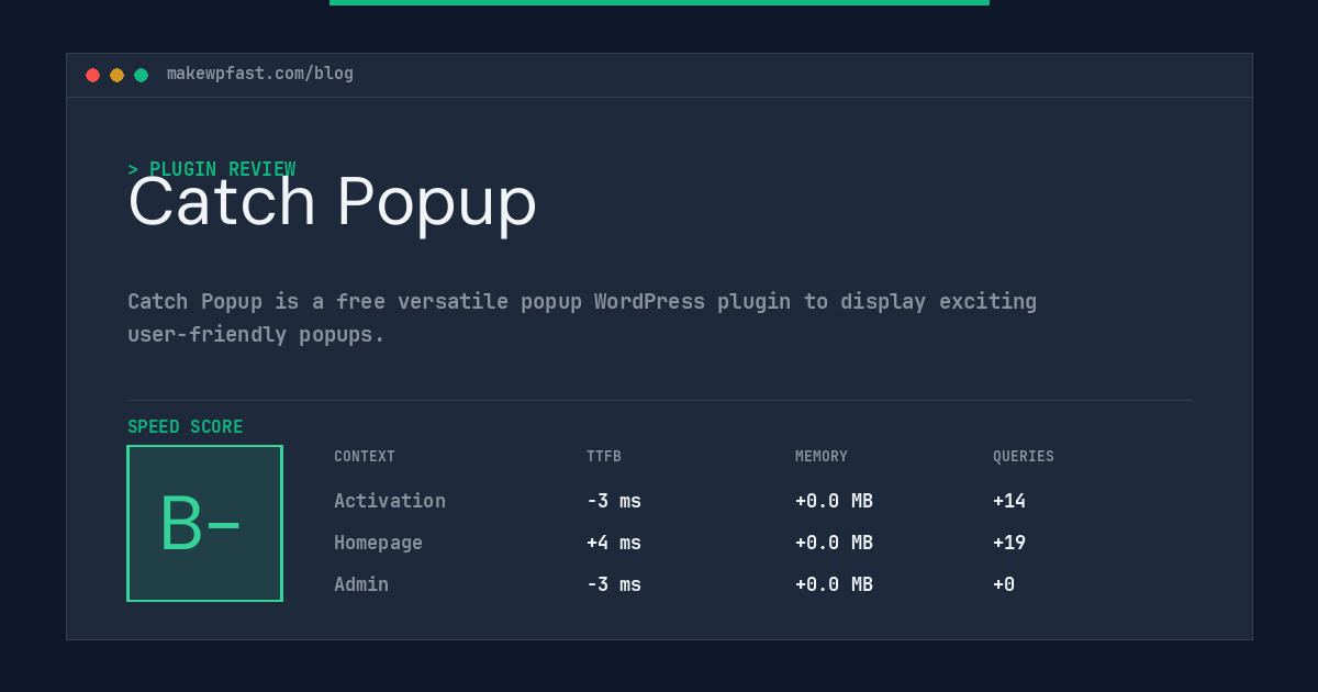 Catch Popup - MakeWPFast