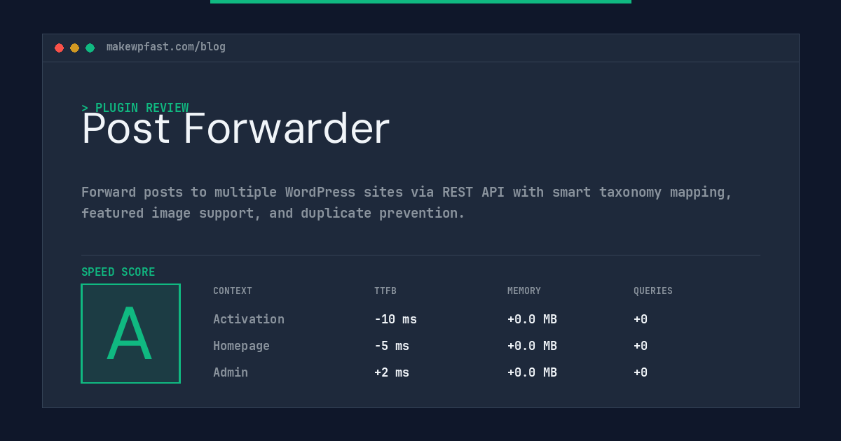 Post Forwarder - MakeWPFast