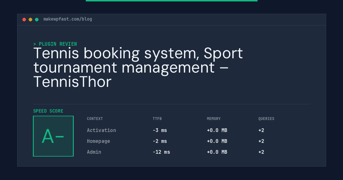 Tennis booking system, Sport tournament management – TennisThor - MakeWPFast