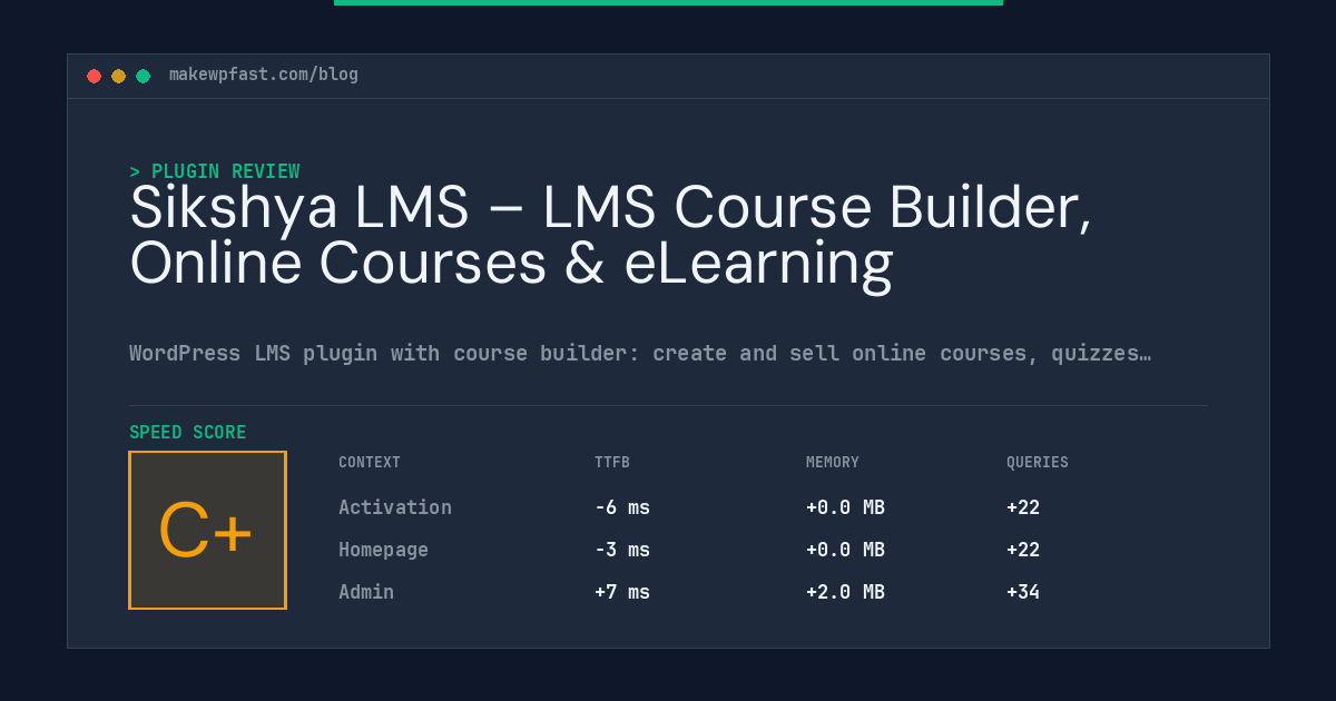 Sikshya LMS – LMS Course Builder, Online Courses & eLearning - MakeWPFast